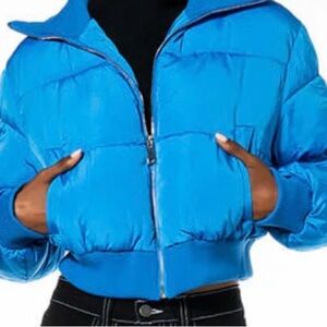 Akira Women's Blue Puffer Jacket size xl